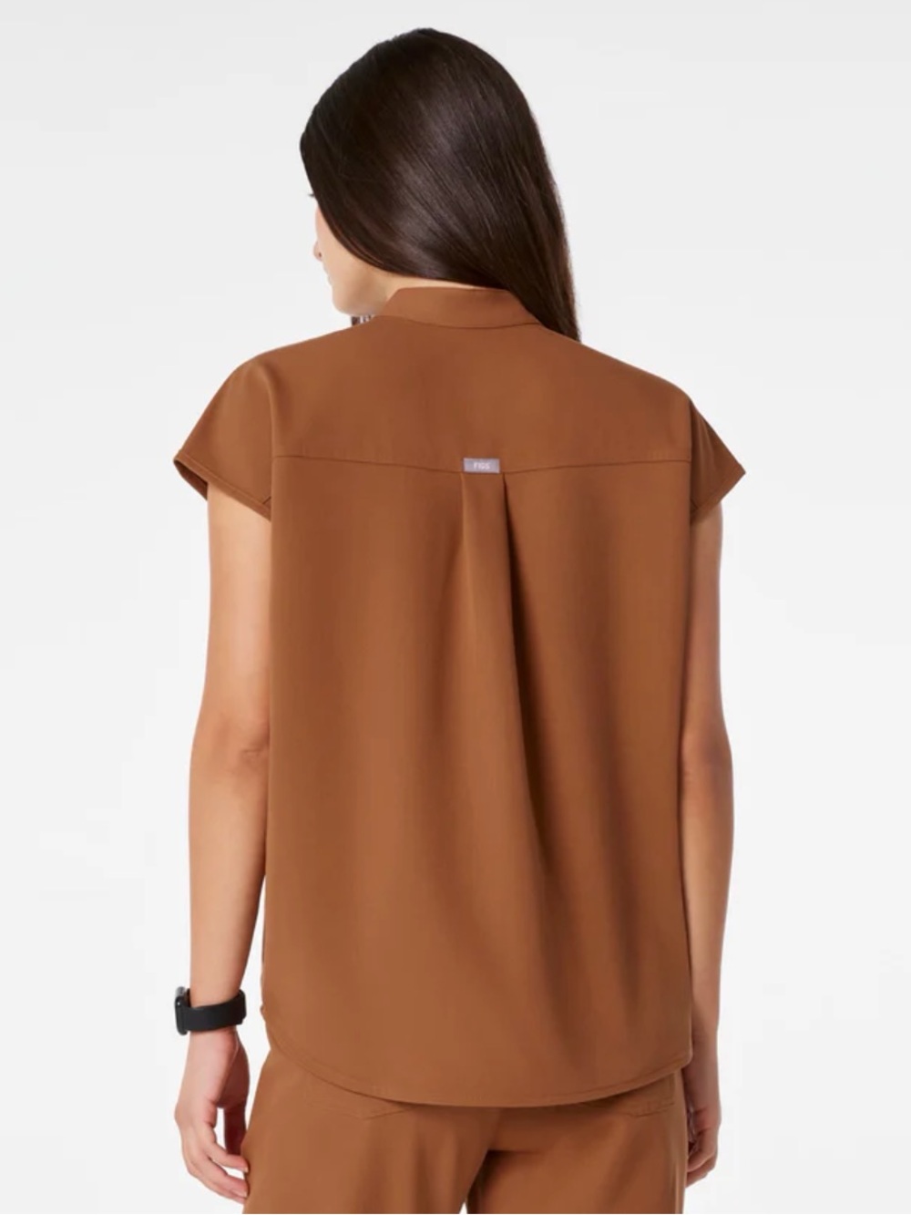 FIGS Rafaela Oversized
Scrub Top™, M, Mocha - Picture 3 of 6